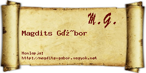 Magdits Gábor névjegykártya